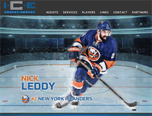 Tablet Screenshot of icehockeyagency.com